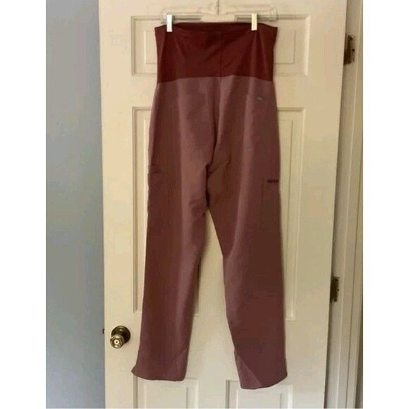 Figs Yola Maternity Mineral Mauve Scrub Pants Women Petite Small - Picture 3 of 7